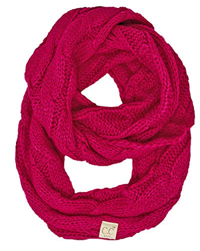 Kids Infinity Scarf   Hot Pink  SOLID