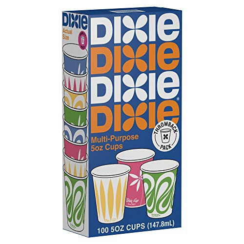 Dixie Multi Purpose Cups  5oz Paper Cups  Box of 100 Cups  Colors Styles Vary  Multicolor  15964