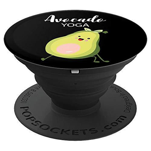 Avocado Yoga Pose Funny Avocado Fitness Workout Exercise PopSockets Grip and Stand for Phones and Tablets