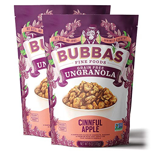 Bubba s Fine Foods Granola Cinnful Apple Pack of 2 Grain Free Gluten Free Paleo Dairy Free and Certified Non GMO Bubba s Fine Foods Granola Cinnful Apple Pack of 2 Grain Free Gluten Free Paleo Dairy Free and Certified Non GMO
