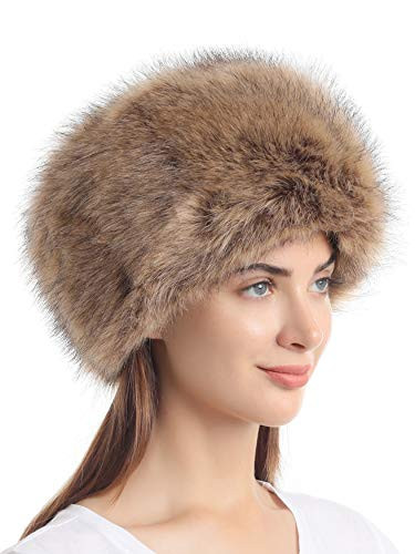 Soul Young Women s Winter Faux Fur Cossak Russian Style Hat  one Size  Nature
