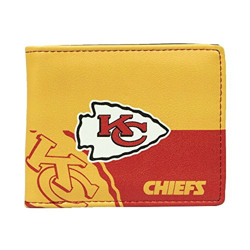 Littlearth NFL Kansas City Chiefs Bi fold Wallet Red 5  x 4  x 1