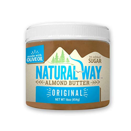 Natural Way Almond Butter  Original  16 Ounce Jar   Made with Olive Oil