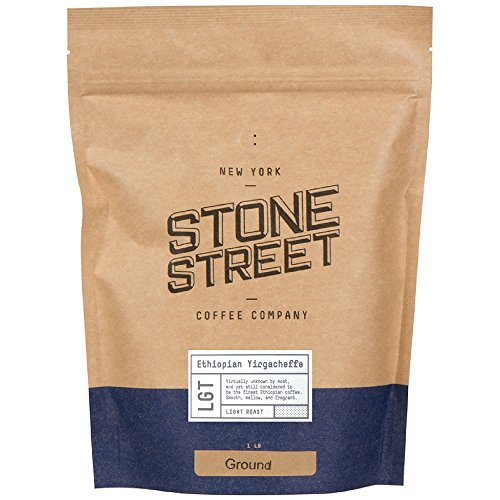Stone Street Coffee Ethiopian Yirgacheffe Fresh Roasted Coffee  1 lb Ground