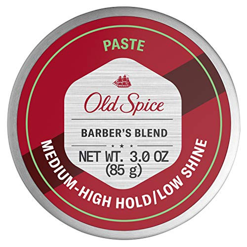 Old Spice Hair Styling Paste for Men  Medium High Hold Low Shine  Barber s Blend Infused with Aloe  3 Oz