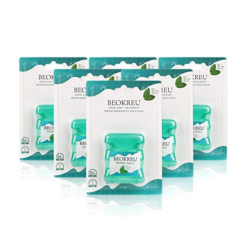 Dental Floss Mint Dental Floss Makes Flossing 50 Meter  Pack of 6