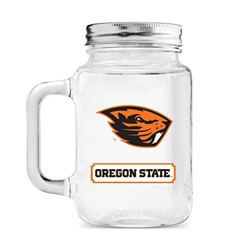 NCAA Oregon State Beavers 20oz Glass Mason Jar
