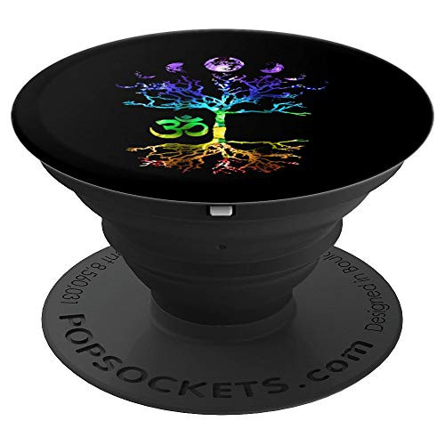 Phases of the Moon Tree of Life Om Chakra Gift PopSockets Grip and Stand for Phones and Tablets