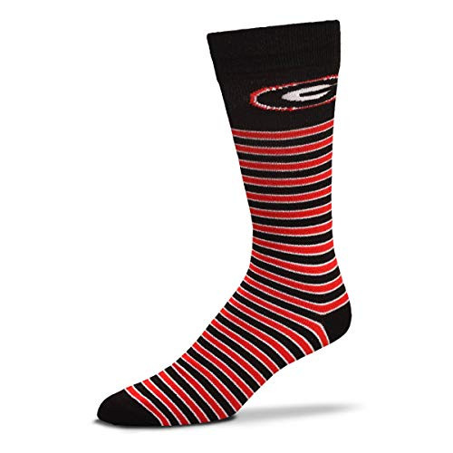 For Bare Feet Mens NCAA Thin Stripes Crew Dress Socks Georgia Bulldogs Large For Bare Feet Mens NCAA Thin Stripes Crew Dress Socks Georgia Bulldogs Large