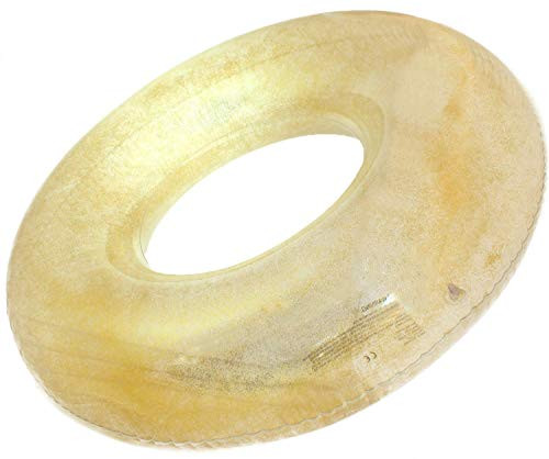 Playtek Pool Float  Large Round Glitter Glitter Swim Tube  Durable Floats Tubes for Swimming on Beach  Pool  Water Sports for Adults and Kids