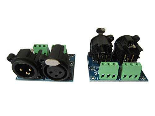 3Pin Terminal Adapter XLR 3 Pin to XLR Converters for DMX Controller Led Decoder  Pack of 2