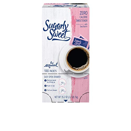SUGARLY SWEET Zero Calorie Sweetener Packets with Saccharin  Sugar Substitute  Sugar Alternative  Pink Sweetener Packets  1 000 Packets
