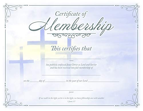 Certificate of Membership    Certificate  Silver Embossed    Package of 6