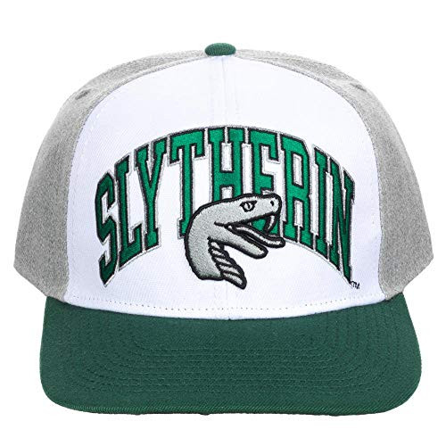 Bioworld Hogwarts House Slytherin Pre Curved Snapback Hat