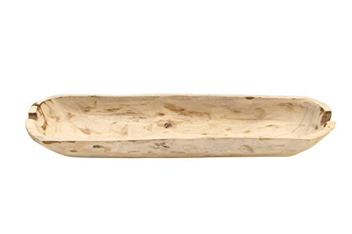 Creative Co-op Paulownia Wood Oval Bowl