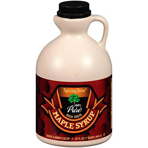 Spring Tree 100 Pure Maple Syrup  Grade A Amber Color  32 Ounce