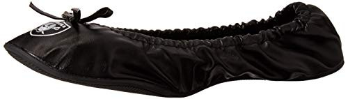 FOCO NFL Oakland Raiders Exclusive Team Logo Flats With Clutch Large