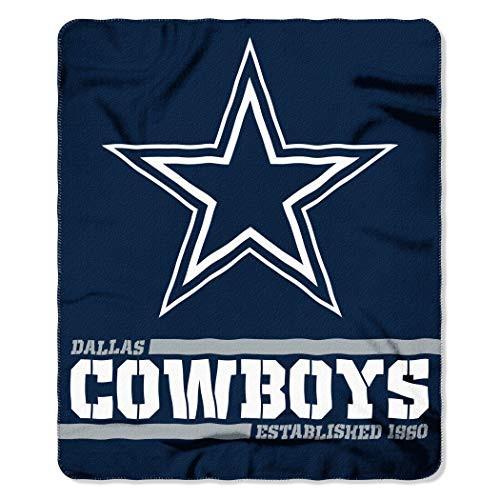 Northwest 1NFL031040009RET NFL Dallas Cowboys The Company Splitwide Printed Fleece Throw  46  x 60   Team Color  50  x 60