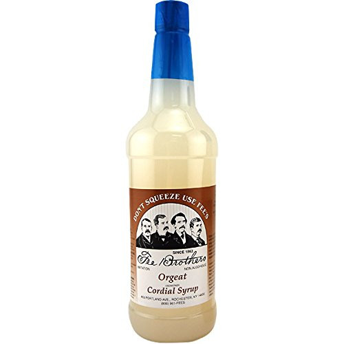 Fee Brothers Orgeat Almond Cordial Syrup   12 8 Ounce Glass Bottle