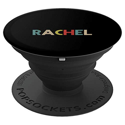 Rachel Name Gift Retro Themed Personalized PopSockets Grip and Stand for Phones and Tablets