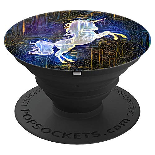 Unicorn Grip On Artistic Colorful Floral Paint Design PopSockets Grip and Stand for Phones and Tablets