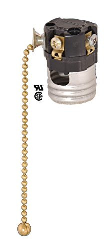 B&P Lamp 3-Way Pull Chain Socket Interior, No Paper Insulator