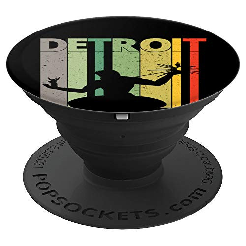 Detroit Retro Phone Grip   Vintage Spirit of Detroit PopSockets Grip and Stand for Phones and Tablets