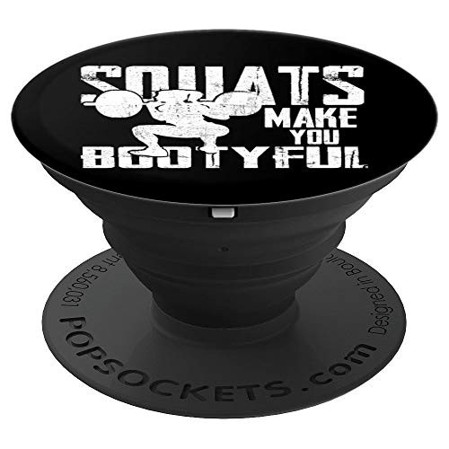 Funny Squat Makes You Bootyful Best Workout Exercise Gift PopSockets Grip and Stand for Phones and Tablets