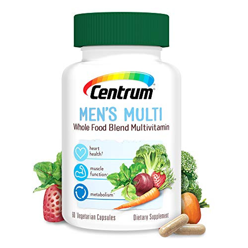 Centrum Whole Food Multivitamin for Men with Vitamin C Vitamin D Zinc Non GMO Vegetarian Gluten Free Supplement 30 Day Supply 60 Capsules Centrum Whole Food Multivitamin for Men with Vitamin C Vitamin D Zinc Non GMO Vegetarian Gluten Free Supplement 30 Day Supply 60 Capsules