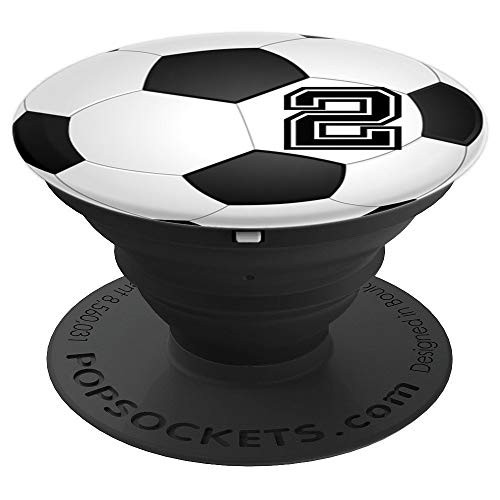 Soccer Player 2 Jersey No 2 Football Ball Sports Gift PopSockets Grip and Stand for Phones and Tablets Soccer Player 2 Jersey No 2 Football Ball Sports Gift PopSockets Grip and Stand for Phones and Tablets