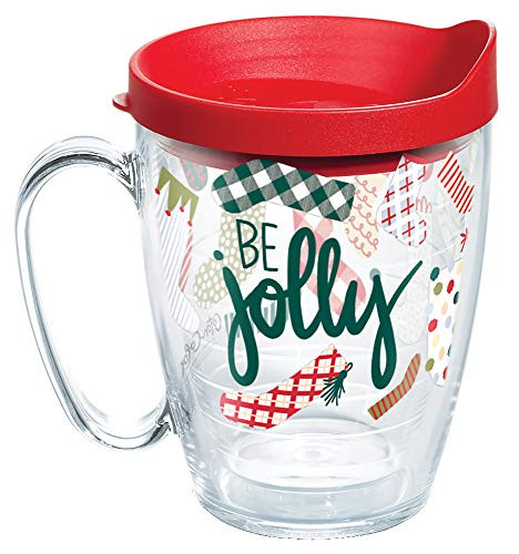 Tervis Coton Colors   Jolly Stockings Insulated Tumbler  16oz Mug  Clear   Tritan