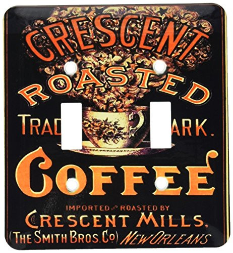 3dRose lsp_163747_2 Image of Vintage New Orleans Coffee Poster Light Switch Cover