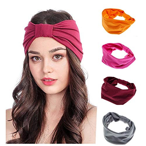 Barode Boho Women s Yoga Running Headbands Sports Workout Turban Stretchy Athletic Criss Cross Sweatband Head Wrap Hair Bands for Women and Girls Pack of 4 Barode Boho Women s Yoga Running Headbands Sports Workout Turban Stretchy Athletic Criss Cross Sweatband Head Wrap Hair Bands for Women and Girls Pack of 4