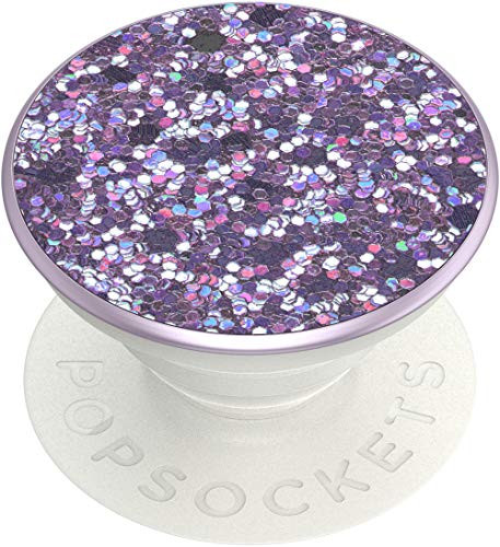 PopSockets  PopGrip with Swappable Top for Phones and Tablets   Sparkle Lavender Purple