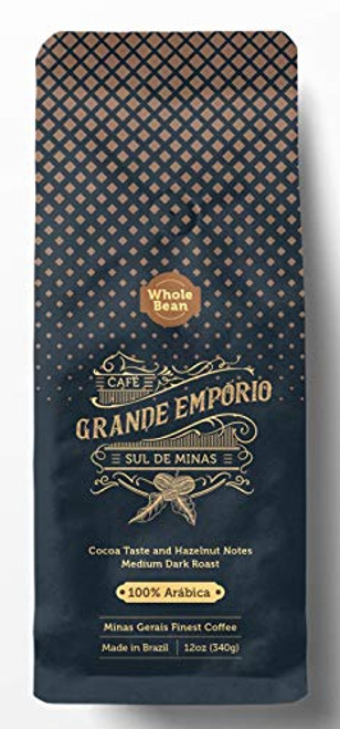 Café Grande Empório 12 Ounce Whole Bean Coffee Blend Brazil Medium Dark Roast Gourmet Beans 100 Arabica Cocoa Hazelnut 12 Ounce Café Grande Empório 12 Ounce Whole Bean Coffee Blend Brazil Medium Dark Roast Gourmet Beans 100 Arabica Cocoa Hazelnut 12 Ounce