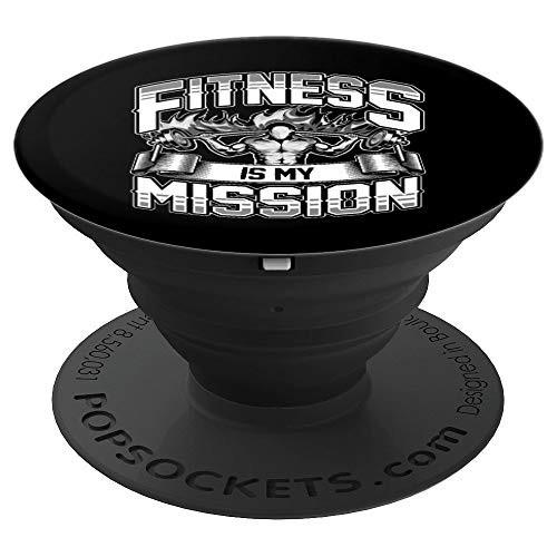 Fitness Is My Mission Gym Motivation Cardio Weightlifting PopSockets Grip and Stand for Phones and Tablets Fitness Is My Mission Gym Motivation Cardio Weightlifting PopSockets Grip and Stand for Phones and Tablets