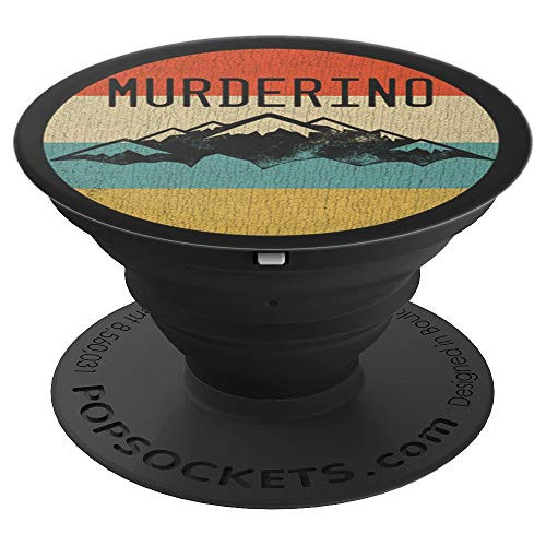 Vintage Murderino Mountains Retro Sunset True Crime Graphic PopSockets Grip and Stand for Phones and Tablets