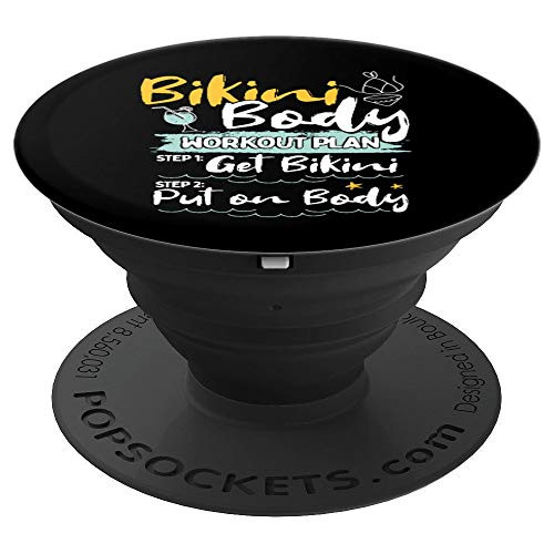 Bikini Body Plan Workout Gym Joke Gift PopSockets Grip and Stand for Phones and Tablets