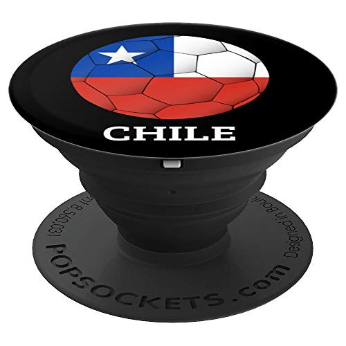I Love Chile Futbol Soccer Proud Chilean National Flag Gifts PopSockets Grip and Stand for Phones and Tablets