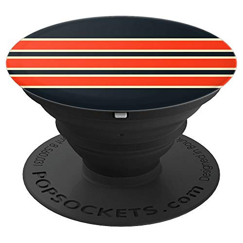 Red on Black Retro Summer Stripes Vintage Minimal Style PopSockets Grip and Stand for Phones and Tablets Red on Black Retro Summer Stripes Vintage Minimal Style PopSockets Grip and Stand for Phones and Tablets