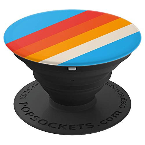 Red Retro Summer Stripes On Blue Vintage Minimal Love PopSockets Grip and Stand for Phones and Tablets Red Retro Summer Stripes On Blue Vintage Minimal Love PopSockets Grip and Stand for Phones and Tablets