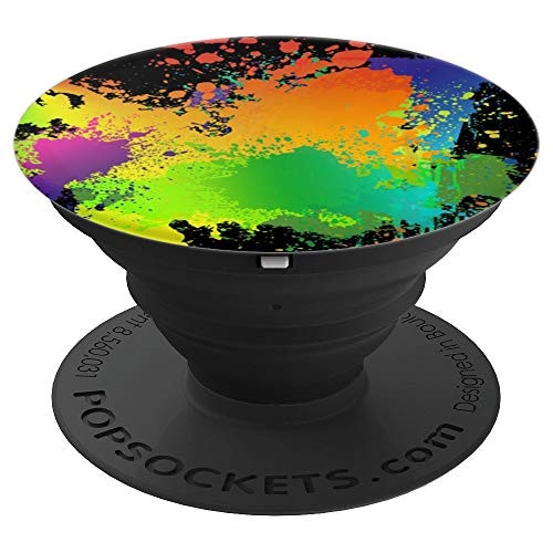 Colorful Splash Splatter Paint Design PopSockets Grip and Stand for Phones and Tablets