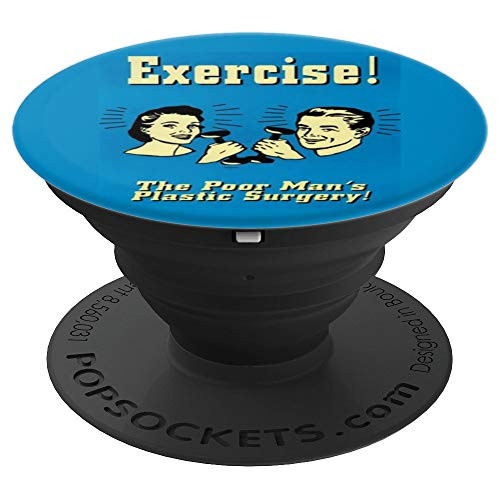 Sarcastic Funny Exercise Quote For Men or Women PopSockets Grip and Stand for Phones and Tablets