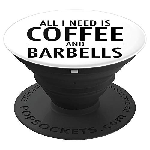 Coffee and Barbells Funny Weightlifting Gift Bodybuilding PopSockets Grip and Stand for Phones and Tablets Coffee and Barbells Funny Weightlifting Gift Bodybuilding PopSockets Grip and Stand for Phones and Tablets