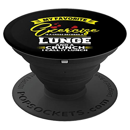Funny Lunch Is My Favorite Best Workout Exercise Gift PopSockets Grip and Stand for Phones and Tablets
