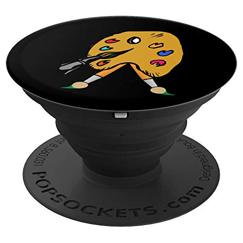 Painters Gift Funny Painting Happy Artist Paint Palette PopSockets Grip and Stand for Phones and Tablets