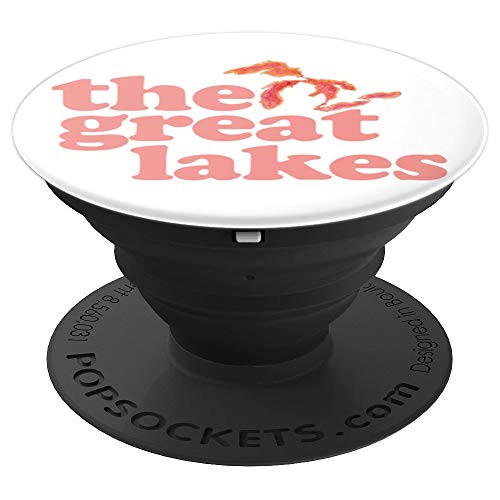 The Great Lakes Blush Pink Lake LIfe PopSockets Grip and Stand for Phones and Tablets