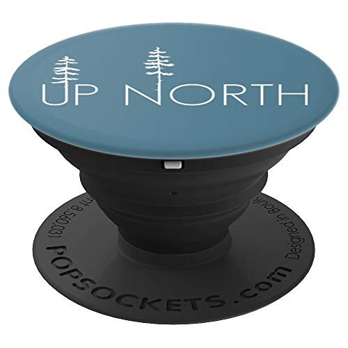 Up North Pine Trees Nature Outdoors PopSockets Grip and Stand for Phones and Tablets