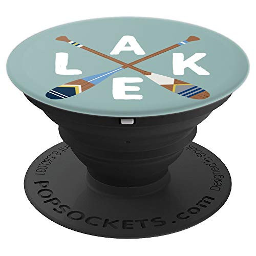 LAKE Life Painted Paddle Oars PopSockets Grip and Stand for Phones and Tablets