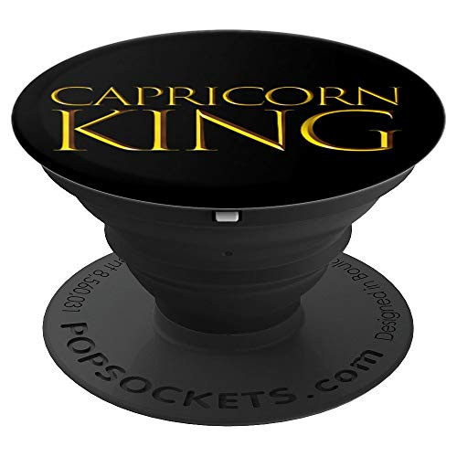 Capricorn King Top Gift For Birthdays in December January PopSockets Grip and Stand for Phones and Tablets